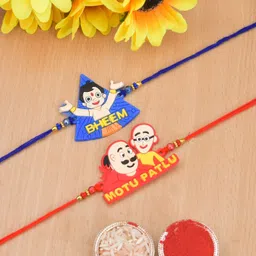 the sd store Kids motu patlu bheem character rakhi set Plastic (PVC) Rakhi Set-picture-18