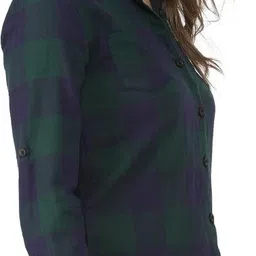 campus sutra Women Regular Fit Checkered Spread Collar Casual Shirt image 2