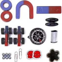 bm retail 1 pcs N0-2 Science Magnets Set Including Bar/Ring/Horseshoe/Compass Magnets Multipurpose Office Magnets Pack of 1-picture-12