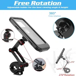 yesruer Bike Phone Mount – Waterproof Motorcycle & Bicycle Handlebar Phone Holder 360° Bike Mobile Holder image 3