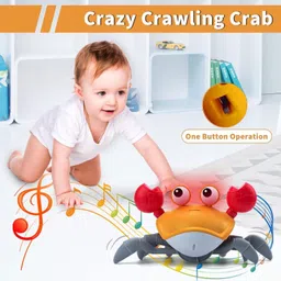 playngifts Musical Crawling Crab Toy for Kids Interactive Dancing Crab with Music & Lights image 3