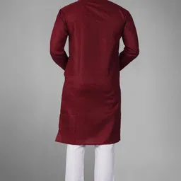 dhasu trendz Pack of 2 Men Solid Jacquard, Cotton Blend Straight Kurta image 5