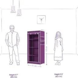 sb07 Solid Foldable PVC Collapsible Wardrobe image 5