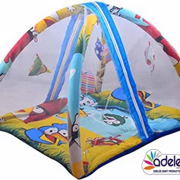 odelee Bedding Set with Foldable Mattress, Mosquito Net and Pillow Angry Bird Baby Mosquite Bedding Cartoon image 3