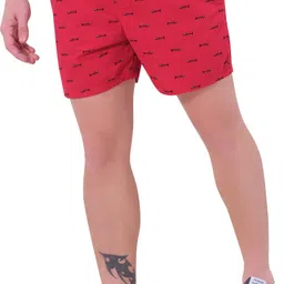 string Pack of 2 Printed Men Red, Black Boxer Shorts image 3