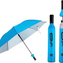 flere Double Layer Folding Portable Wine Bottle Umbrella With Cover UV Protection Umbrella image 4