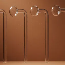 wishingbell natural 6 inch Bend Glass Oil Burner Pipe Transparent (Pack of 4) Borosilicate Glass Inside Fitting Hookah Mouth Tip image 1