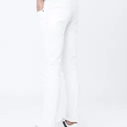 highlander Men Slim Mid Rise White Jeans image 2