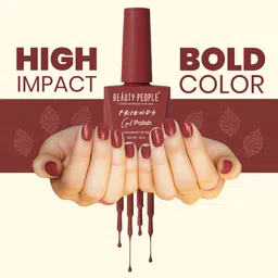 beauty people Friends Gel Nail Polish, 16-Free Formula, Vibrant Shade, Terracotta Rouge, 12ml Terracotta Rouge image 2