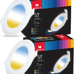 havells 15W FAZER NEO Round Led Panel Downlight Color Changing Light Pack of 2 Junction Box Ceiling Light Ceiling Lamp-picture-27