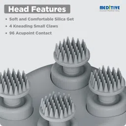 MEDITIVE SCM01 Scalp Massager Machine with 96 Silicone Points, Red Light Therapy Massager image 3