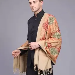manra Wool Printed Men Shawl image 4