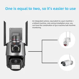 Okxmz Ultra HD 4G PTZ Camera with Motion Tracking, Siren Light & Storage Security Camera image 3