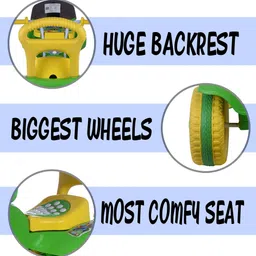 miss & chief by flipkart TOYSPHERE VICTOR HEAVY DUTY GREEN # BIGGEST WHEELS # SAFEST #music & lights TOYSHPHERE VICTOR GREEN # SAFEST TRICYCLE # FOR 2-5 YEARS Tricycle image 5
