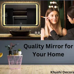 khushi decors Rectangle Frame Wall Mirror, Bedroom Mirror for Wall Decor Size:24" x 18" Bathroom Mirror image 3