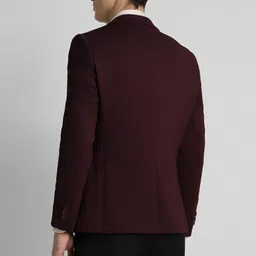 peter england Men Solid Single Breasted Formal Blazer image 3