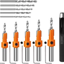 serplex 10Pcs Wood Countersink Drill Bit Counter Sinker Drill Bit Set for Woodworking 10Pcs Wood Countersink Drill Bit Counter Sinker Drill Bit Set for Woodworking-picture-15