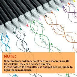 soucolor 24 Pc Alcohol Markers Set Colour Marker Pen Art Markers Dual Tip Broad & Fine Pencil image 5