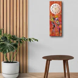 olive tree Multicolour Rectangle 24 Inches Wooden Wall Clock-picture-11