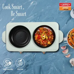 jaypee plus Cook Smart Dual Cooking Station with Non Stick Coating for Reheating & Cooking Cook and Serve Casserole Set image 5