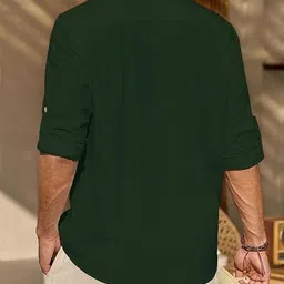 edin Pack of 2 Men Solid Pure Cotton Straight Kurta image 2