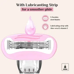 senzicare Razors Combo (Face Razor + Eyebrow Razor + 5-Blade Body Razor) Reusable Razors, Women image 4