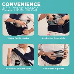luvlap Comfy Baby Carrier with Detachable Hip Seat (3 in 1) Baby Carrier image 5