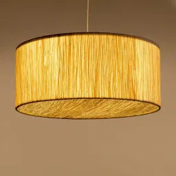 oorjaa Drum (Medium) Stainless Steel & Banana Fibre Pendant Hanging Light-picture-24