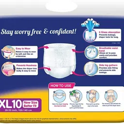 lifree Absorb Super Pants - Extra Large (Waist Size: 39-55 Inch) - 30 Count, Pack of 3 - XL image 2