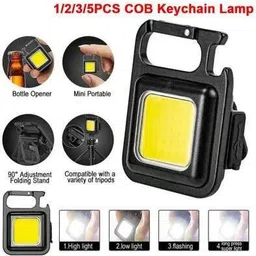 guggu Mini LED COB Keychain Flashlight, With 4 Light Modes with long battery lifeK229 4 hrs Torch Emergency Light image 2