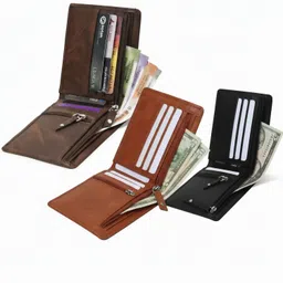 fabacle Men Trendy, Casual Black, Brown, Tan Artificial Leather Wallet-picture-10