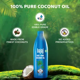 bajaj 100% Pure Coconut Oil 300 ml pack of 3 Hair Oil image 5