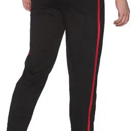 dollar Men Solid Black Track Pants image 2