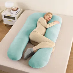 U Shape Full Body Support Pregnancy Pillow | Maternity Pillow For Pregnant Women Microfibre Solid Pregnancy Pillow Pack of 1-image-60