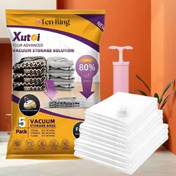 ten ring vacuum bags for storage clothes quilts pillows organizer airtight waterproof Travel Storage Vacuum Bags image 1