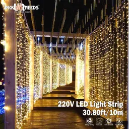 pick ur needs 24 LEDs 10 m Beige Flickering String Rice Lights image 4