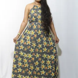 finian Women Fit and Flare Multicolor Maxi/Full Length Dress image 1