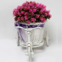 foliyaj Cycle Pink Plastic Artificial Plant With Pot image 4