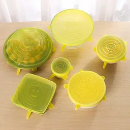 dhoni Multipurpose Lids For Kitchen Microwave Serving Bowls, Food Containers Lid 8.14 inch Lid Set image 4