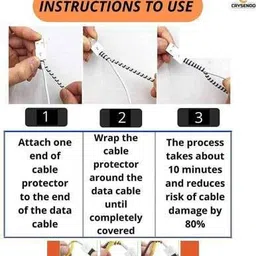 ABlue Clipper Cable Protector, Data Cable and headphone Saver, Charger Protective Cover 1pcs Cable Protector image 4