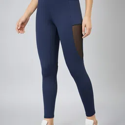 blinkin Solid Women Dark Blue Tights-picture-26