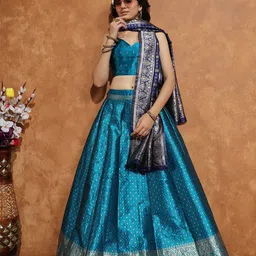 kv fashion Self Design Semi Stitched Lehenga Choli image 3