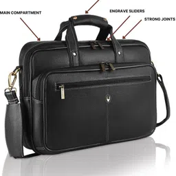 wildhorn Men Black Messenger Bag image 3