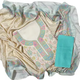 ejs Unstitched Wool Salwar Suit Material Floral Print-picture-40