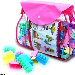 mbk Pink Bag Packing Building Blocks for Kids: Set with 100 Pieces-picture-12