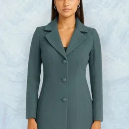 pepzo Women Solid Double Breasted Casual Blazer-picture-19