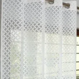 stackers 152 cm (5 ft) Window Net Transparent Curtain (Pack Of 2)-picture-13