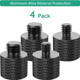 MILLETS 1/4 to 3/8 Tripod Screw Adapter 4 Pcs 1/4 Male to 3/8 Female Flash Shoe Adapter image 5