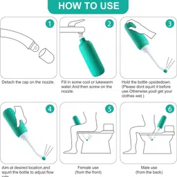 vhd 500ML Retractable Handheld Bidet Spray Portable of Anti-slip with Travel-Bag Bidet Nozzle image 2