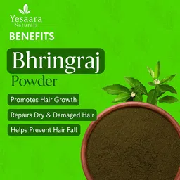 yesaara naturals Ayurvedic Bhringraj Hair Powder 100gm for Natural Growth image 4
